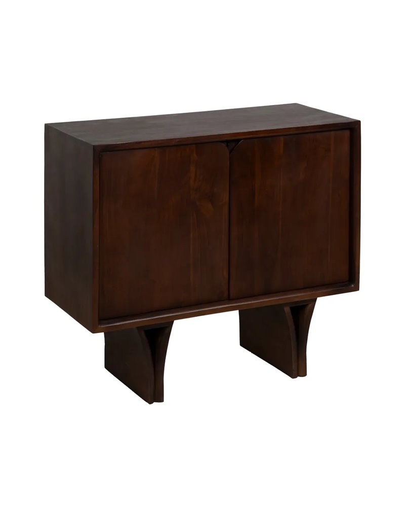 MUEBLE AUXILIAR MARRÓN MADERA DE ACACIA 90 X 40 X 80 CM