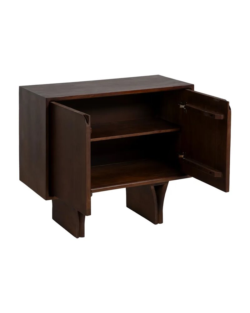 MUEBLE AUXILIAR MARRÓN MADERA DE ACACIA 90 X 40 X 80 CM