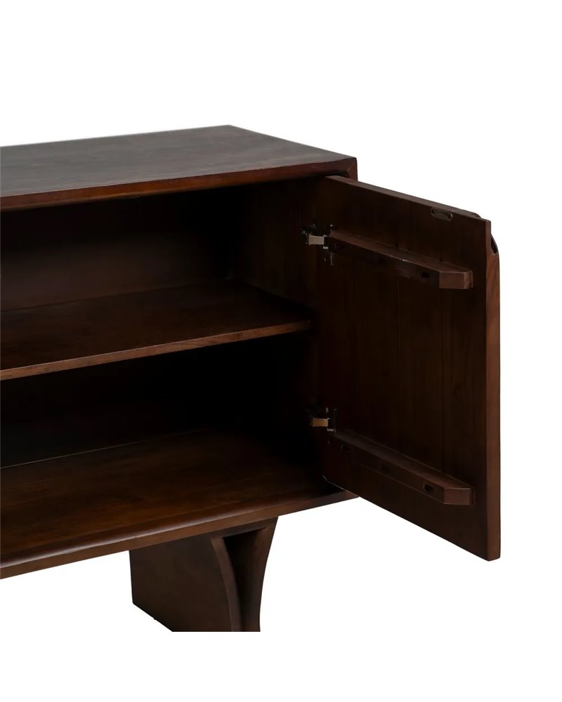 MUEBLE AUXILIAR MARRÓN MADERA DE ACACIA 90 X 40 X 80 CM