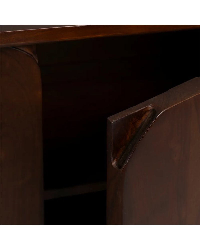MUEBLE AUXILIAR MARRÓN MADERA DE ACACIA 90 X 40 X 80 CM