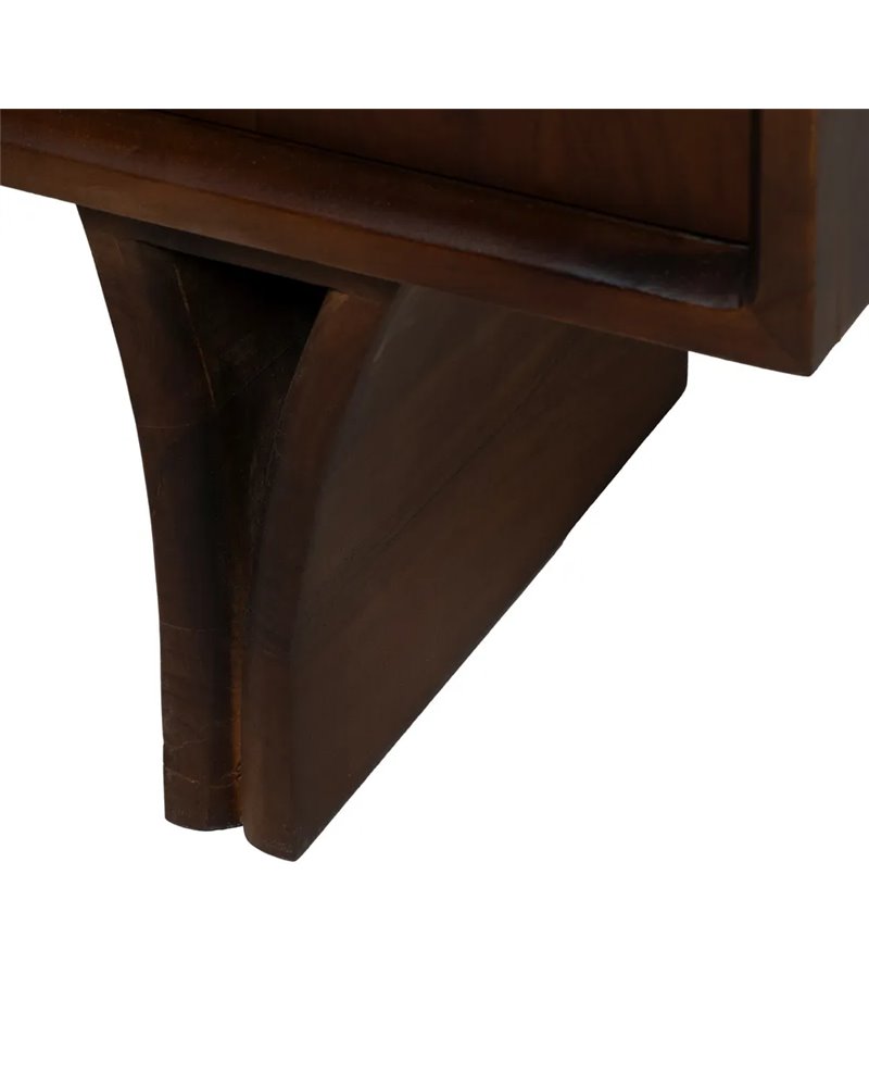 MUEBLE AUXILIAR MARRÓN MADERA DE ACACIA 90 X 40 X 80 CM