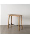 MESA ALTA NATURAL MADERA DE MANGO SALÓN 110 X 60 X 110 CM