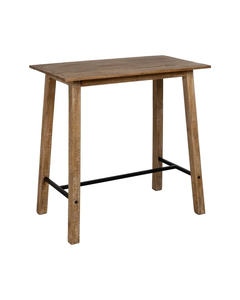 MESA ALTA NATURAL MADERA DE MANGO SALÓN 110 X 60 X 110 CM