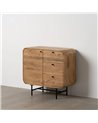 MUEBLE AUXILIAR NATURAL MADERA DE MANGO 80 X 40 X 80 CM