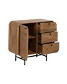 MUEBLE AUXILIAR NATURAL MADERA DE MANGO 80 X 40 X 80 CM