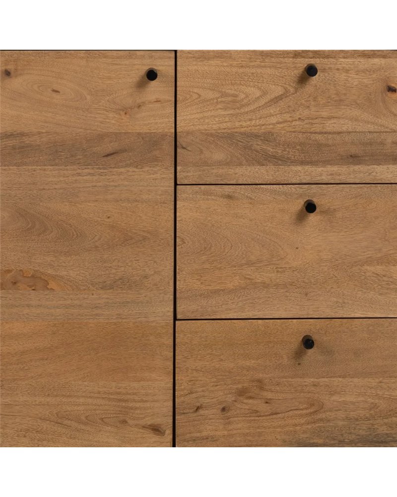 MUEBLE AUXILIAR NATURAL MADERA DE MANGO 80 X 40 X 80 CM