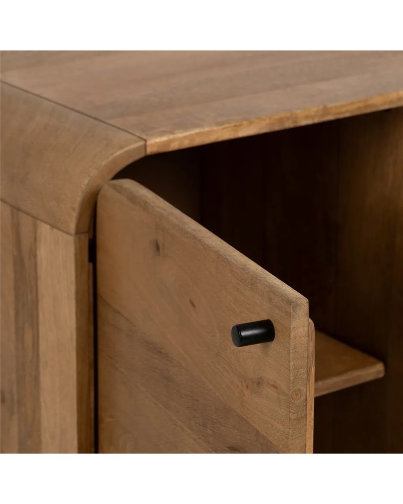 MUEBLE AUXILIAR NATURAL MADERA DE MANGO 80 X 40 X 80 CM