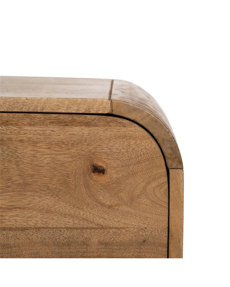 MUEBLE AUXILIAR NATURAL MADERA DE MANGO 80 X 40 X 80 CM