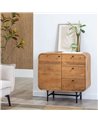 MUEBLE AUXILIAR NATURAL MADERA DE MANGO 80 X 40 X 80 CM