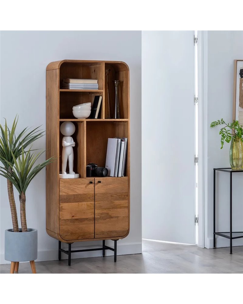 MUEBLE AUXILIAR NATURAL MADERA DE MANGO 60 X 30 X 160 CM