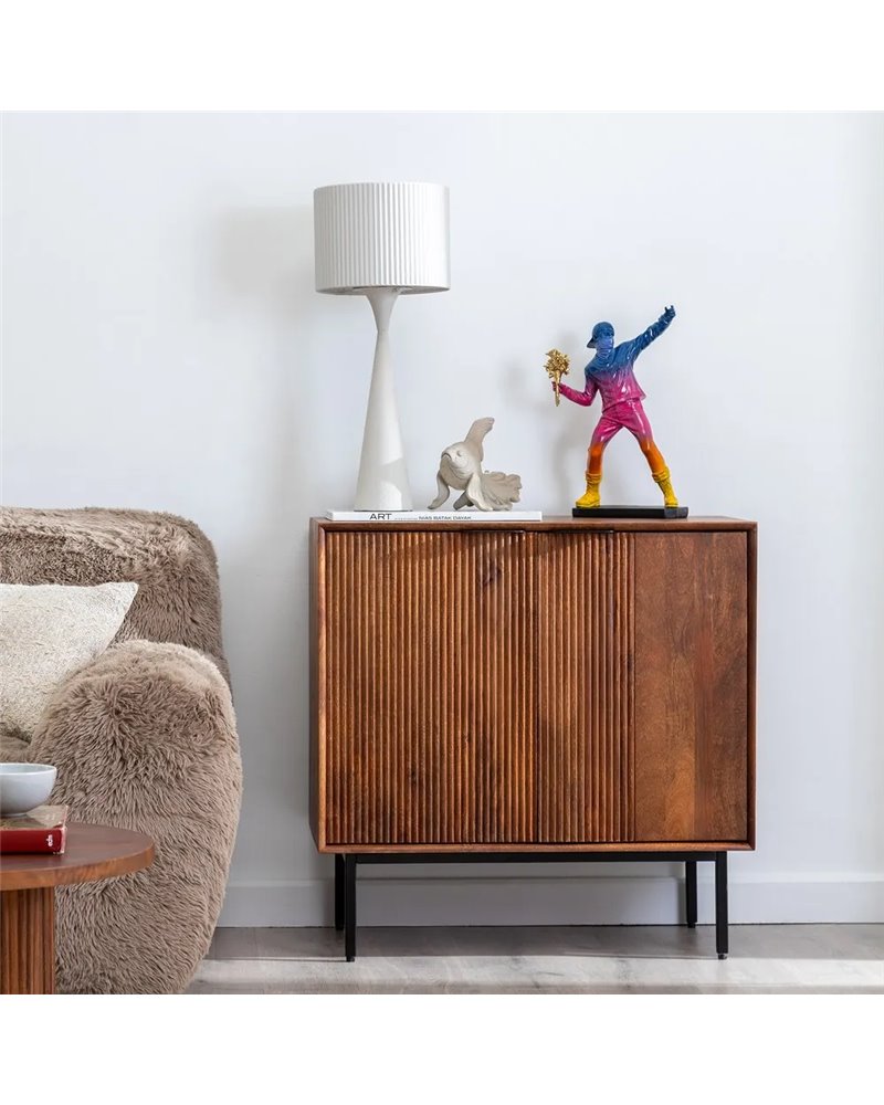 MUEBLE AUXILIAR MADERA DE MANGO SALÓN 80 X 40 X 80 CM