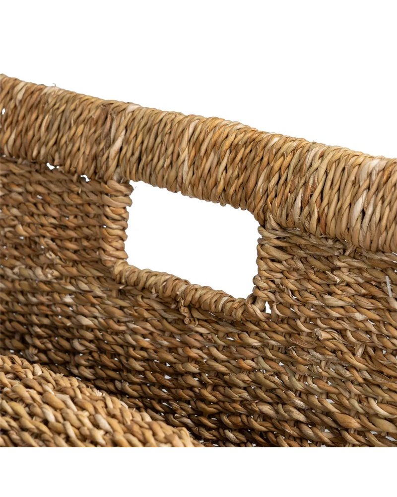 REVISTERO METAL/FIBRA NATURAL 30 X 30 X 40 CM