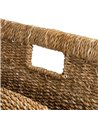 REVISTERO METAL/FIBRA NATURAL 30 X 30 X 40 CM