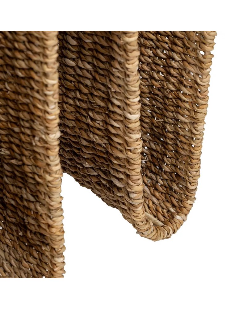 REVISTERO METAL/FIBRA NATURAL 30 X 30 X 40 CM