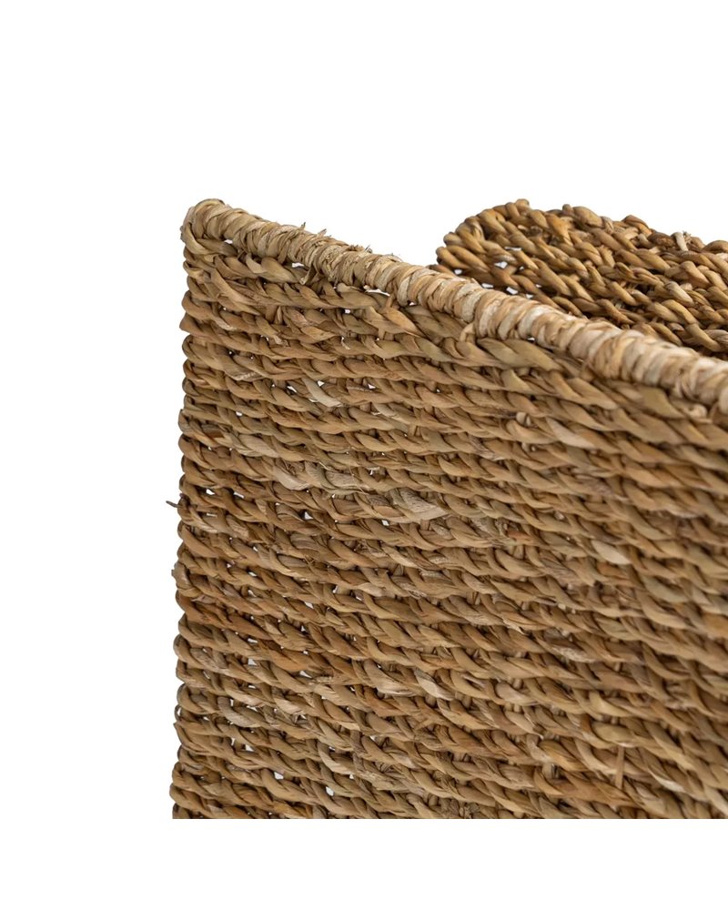 REVISTERO METAL/FIBRA NATURAL 30 X 30 X 40 CM