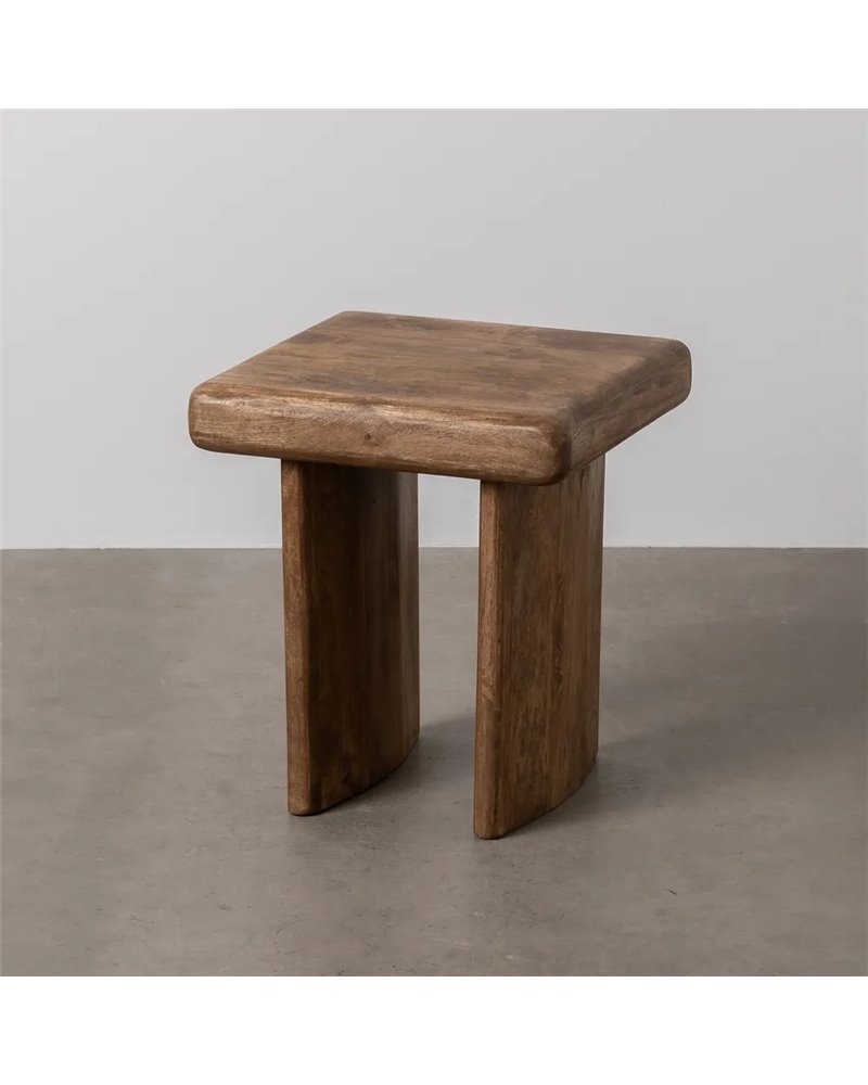 MESA AUXILIAR MARRÓN MADERA DE MANGO 45 X 45 X 50 CM
