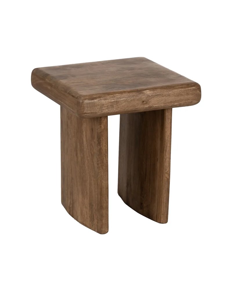 MESA AUXILIAR MARRÓN MADERA DE MANGO 45 X 45 X 50 CM