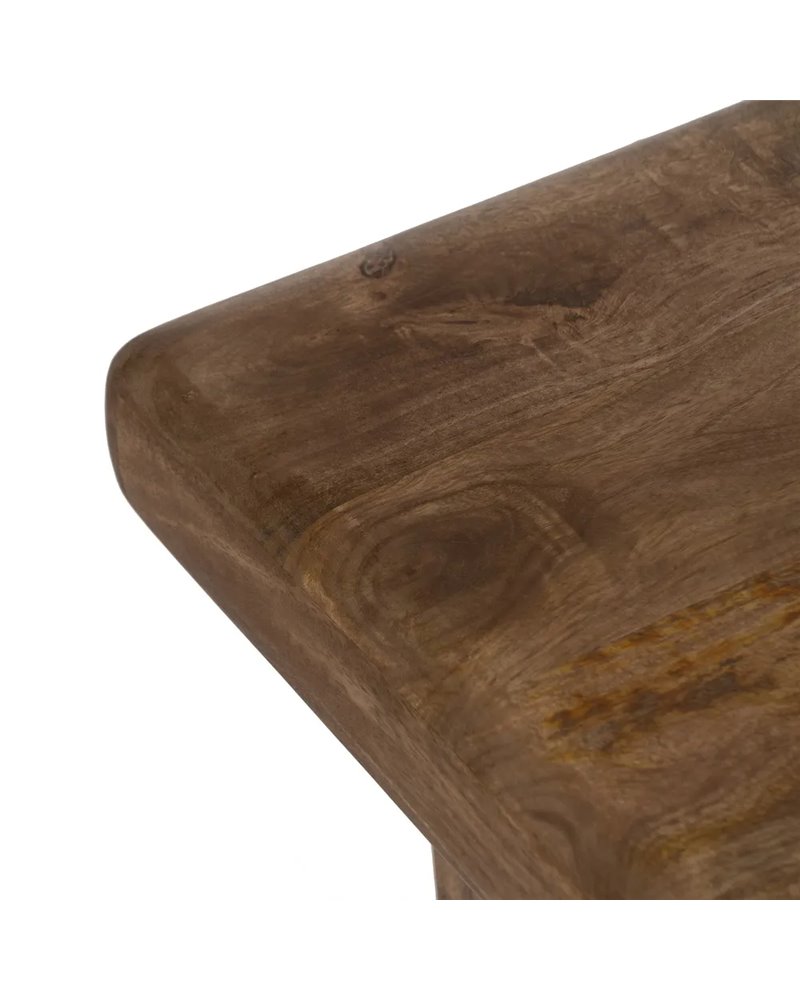 MESA AUXILIAR MARRÓN MADERA DE MANGO 45 X 45 X 50 CM