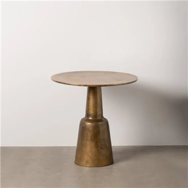 MESA AUXILIAR COBRE ALUMINIO SALÓN 73 X 73 X 73 CM