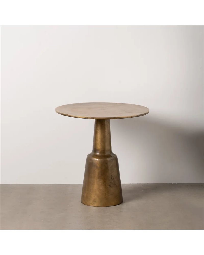 MESA AUXILIAR COBRE ALUMINIO SALÓN 73 X 73 X 73 CM