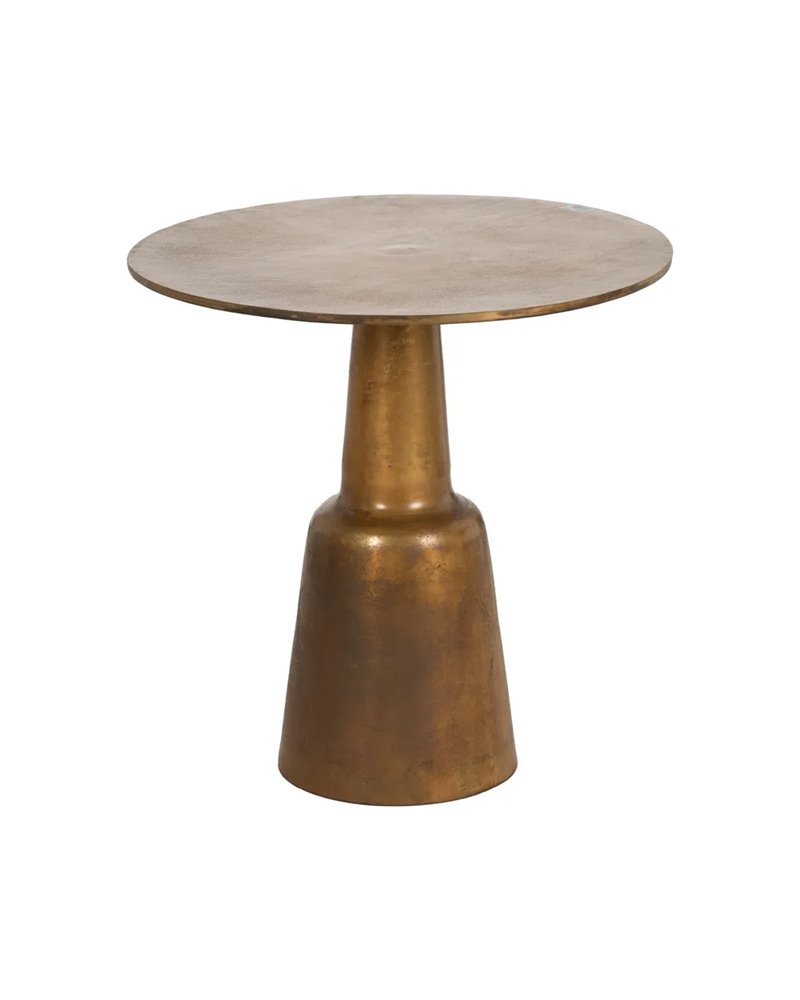 MESA AUXILIAR COBRE ALUMINIO SALÓN 73 X 73 X 73 CM