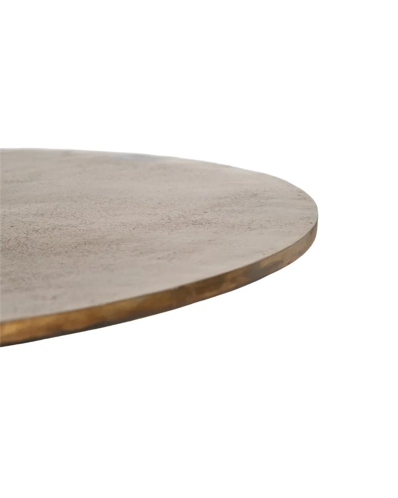 MESA AUXILIAR COBRE ALUMINIO SALÓN 73 X 73 X 73 CM