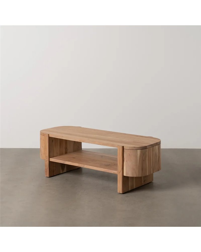 MUEBLE TV NATURAL MADERA DE ACACIA SALÓN 180 X 50 X 40 CM MUEBLE TV NATURAL MADERA DE ACACIA SALÓN 180 X 50 X 40 CM