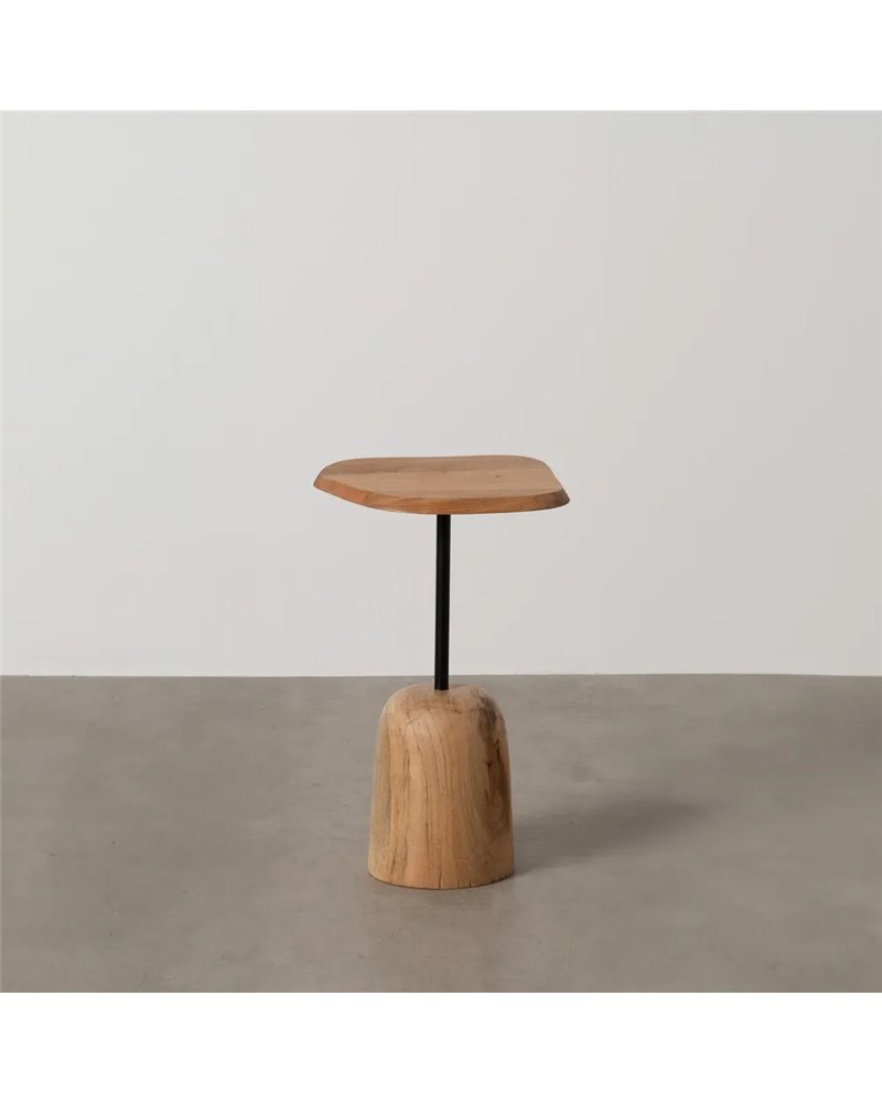 MESA AUXILIAR NATURAL MADERA DE ACACIA 35 X 35 X 55 CM