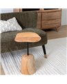 MESA AUXILIAR NATURAL MADERA DE ACACIA 35 X 35 X 55 CM