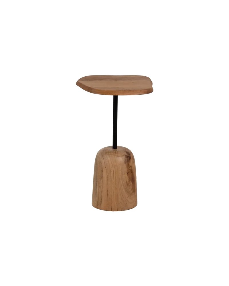 MESA AUXILIAR NATURAL MADERA DE ACACIA 35 X 35 X 55 CM