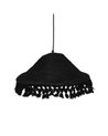 LAMPARA TECHO NEGRO FIBRA NATURAL 40 X 40 X 12 CM