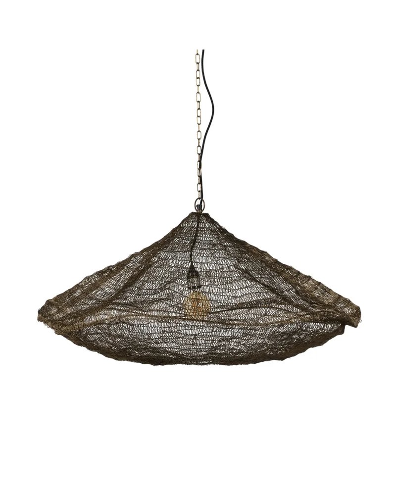 LÁMPARA TECHO ORO VIEJO METAL 90 X 90 X 37 CM