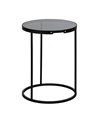 S/2 MESITAS NEGRO METAL-CRISTAL 46 X 46 X 60 CM