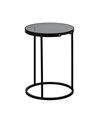 S/2 MESITAS NEGRO METAL-CRISTAL 46 X 46 X 60 CM