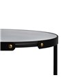 S/2 MESITAS NEGRO METAL-CRISTAL 46 X 46 X 60 CM