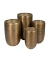 S/4 JARRÓN ORO VIEJO METAL DECORACIÓN 45,70 X 45,70 X 81 CM