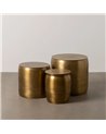 S/3 MESA AUXILIAR ORO VIEJO METAL 55,90 X 55,90 X 52 CM
