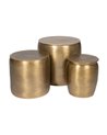 S/3 MESA AUXILIAR ORO VIEJO METAL 55,90 X 55,90 X 52 CM
