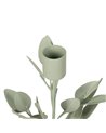 PORTAVELAS HOJAS METAL 8 X 8 X 29 CM
