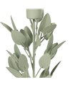 PORTAVELAS HOJAS METAL 8 X 8 X 26 CM
