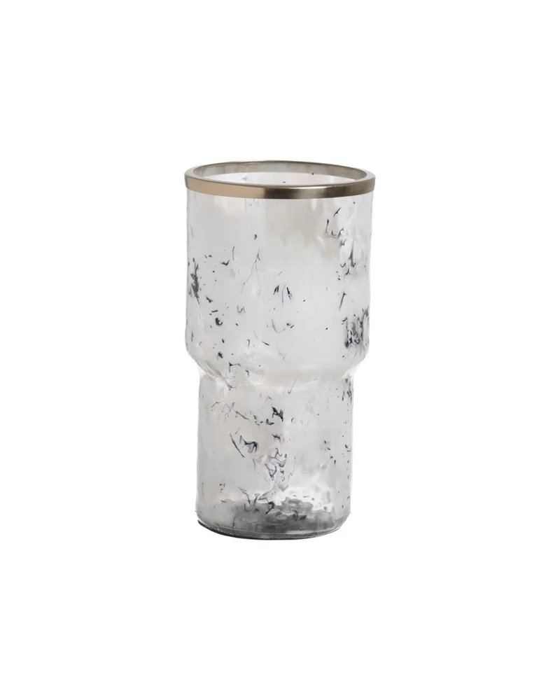 JARRÓN METAL-CRISTAL DECORACIÓN 15 X 15 X 30 CM JARRÓN METAL-CRISTAL DECORACIÓN 15 X 15 X 30 CM