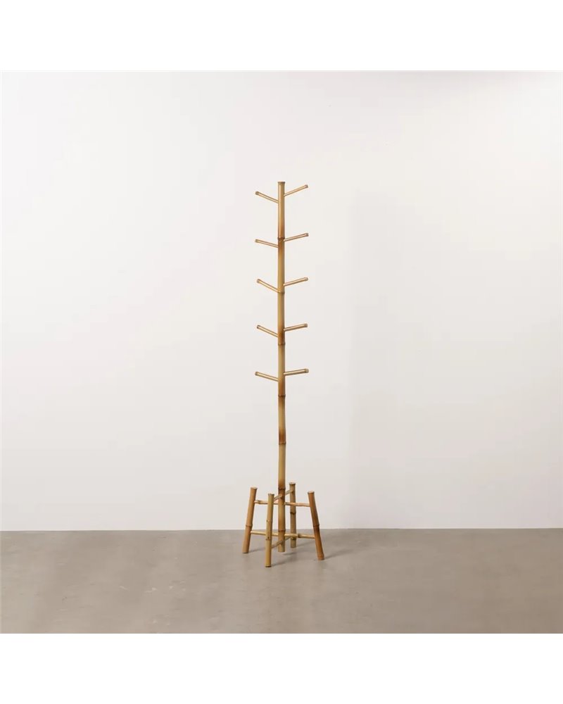 PERCHERO NATURAL BAMBÚ DECORACIÓN 36 X 36 X 162 CM