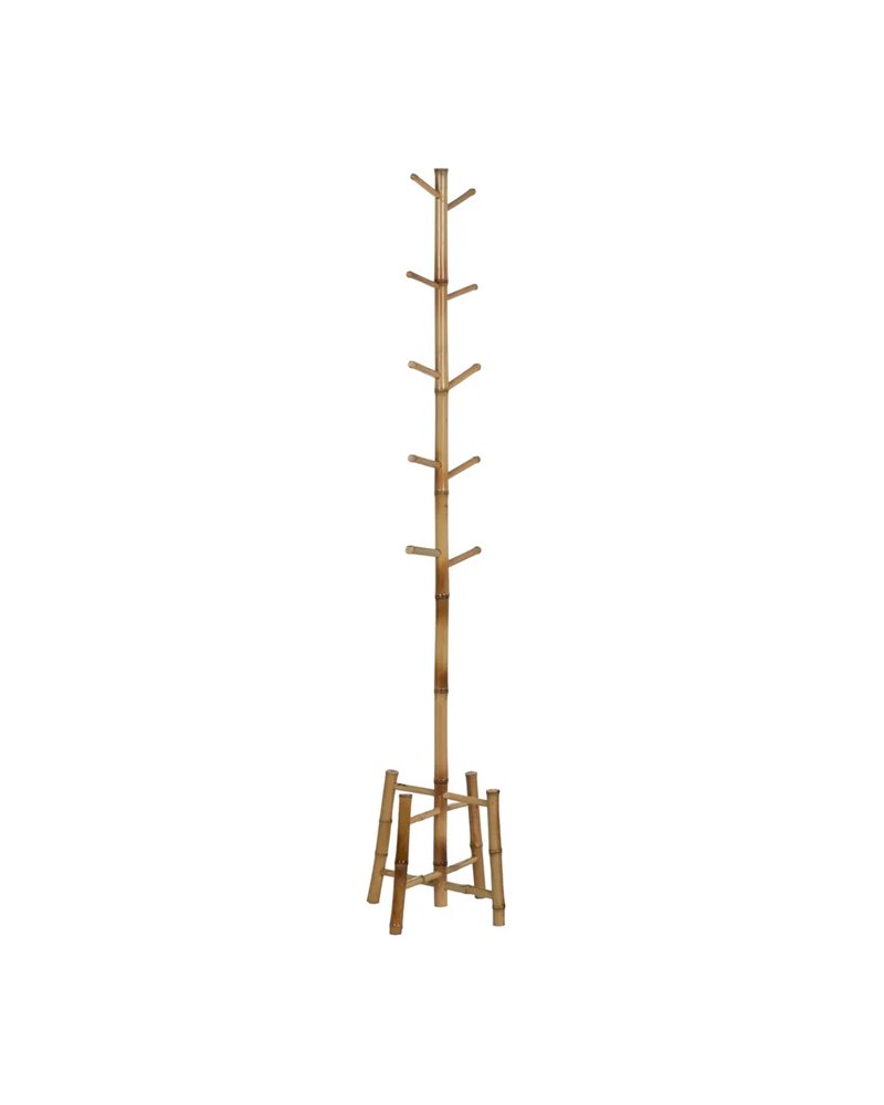 PERCHERO NATURAL BAMBÚ DECORACIÓN 36 X 36 X 162 CM
