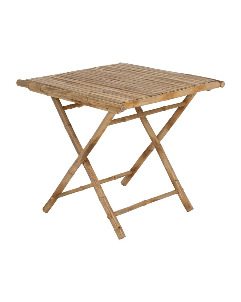 MESA AUXILIAR NATURAL BAMBÚ 80 X 80 X 75 CM