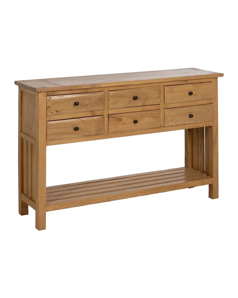 CONSOLA NATURAL MADERA MINDI ENTRADA 130 X 35 X 85 CM