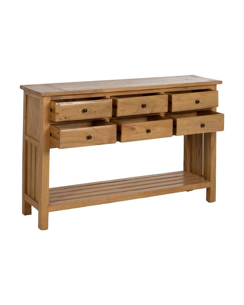 CONSOLA NATURAL MADERA MINDI ENTRADA 130 X 35 X 85 CM