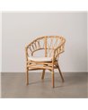 SILLA NATURAL RATÁN SALÓN 58 X 59 X 78 CM