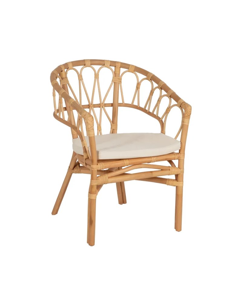 SILLA NATURAL RATÁN SALÓN 58 X 59 X 78 CM