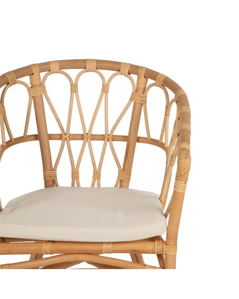 SILLA NATURAL RATÁN SALÓN 58 X 59 X 78 CM