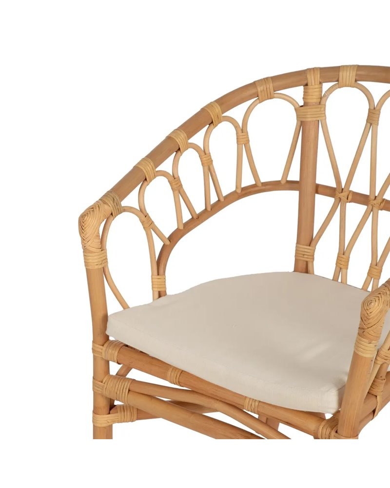 SILLA NATURAL RATÁN SALÓN 58 X 59 X 78 CM